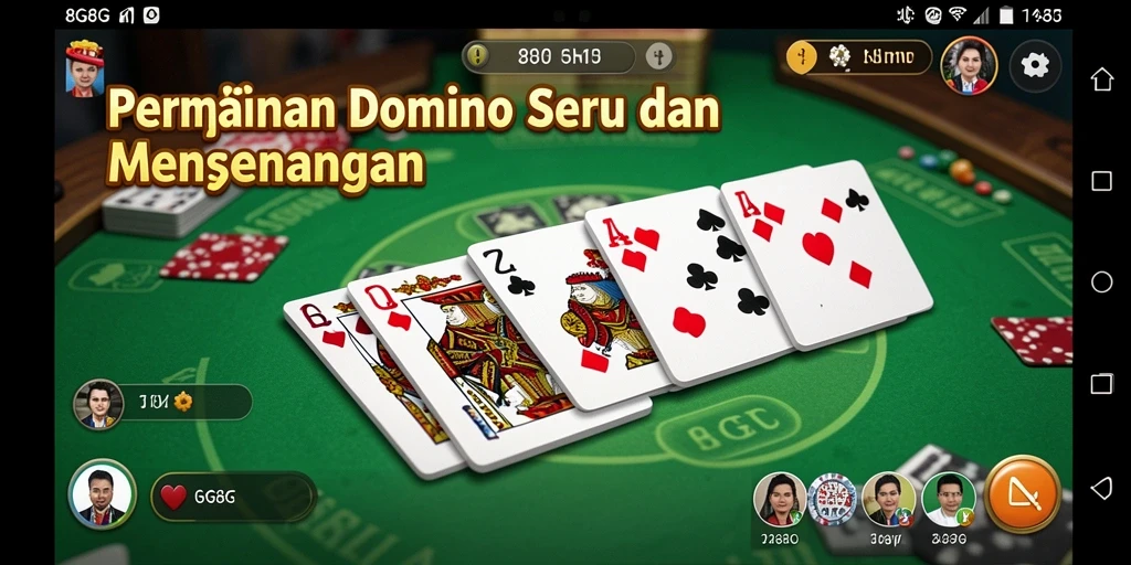 Tampilan menarik dari gameplay Domino di 8G8G.
