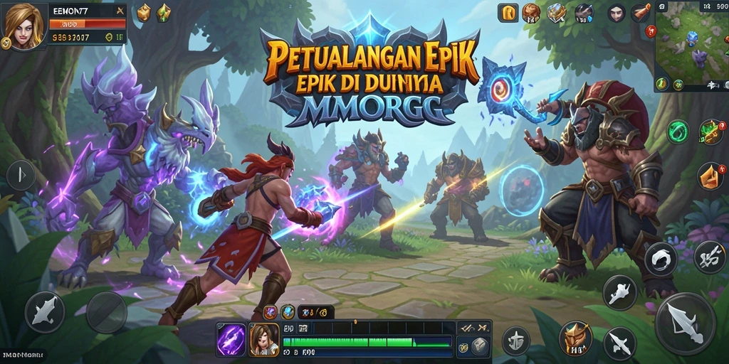 Tampilan gameplay seru dari EMON77 yang menampilkan pertempuran epik.