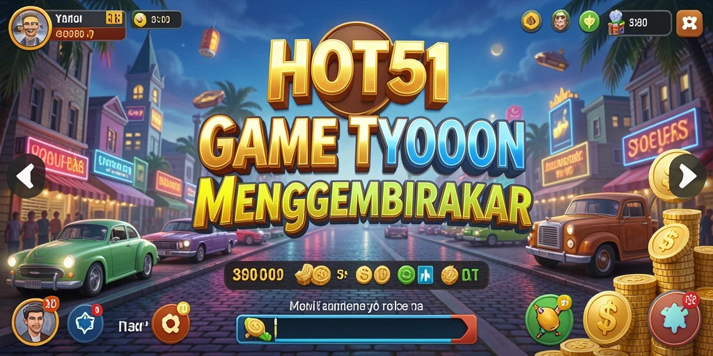 Tangkapan layar utama HOT51 menampilkan gameplay Tycoon yang menarik.