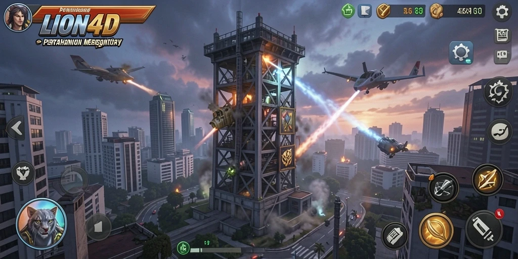 Tampilan gameplay LION4D yang mendebarkan dan strategis.
