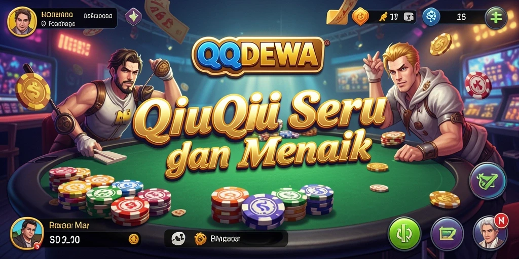 Tampilan gameplay QQDEWA dengan kartu dan strategi QiuQiu.