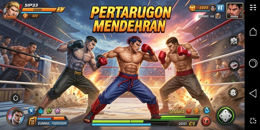 Tampilan seru dari gameplay SIP33 yang intens dan mendebarkan.