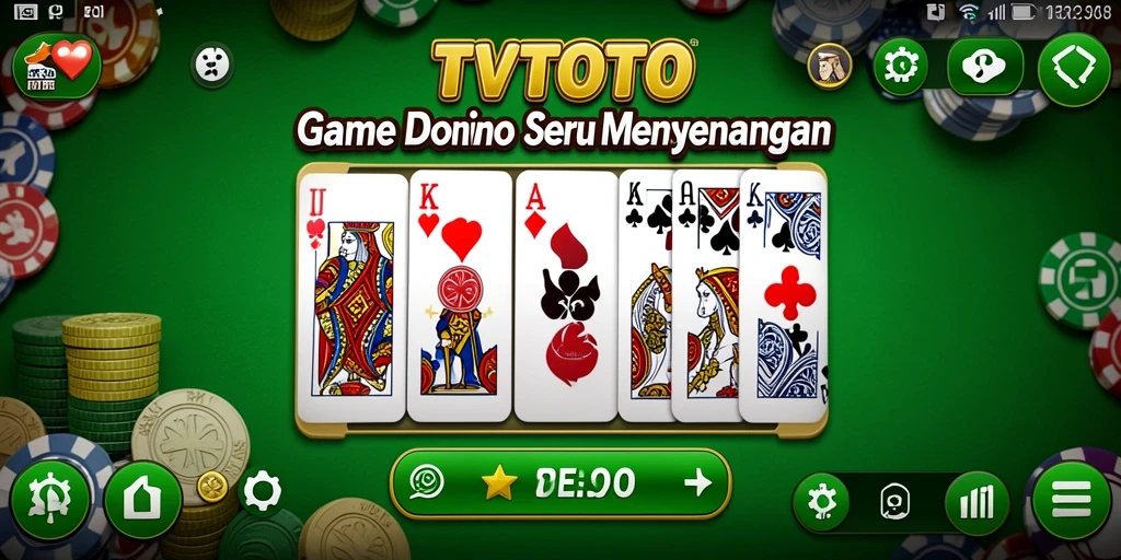 Screenshot utama TVTOTO menampilkan gameplay seru Domino.